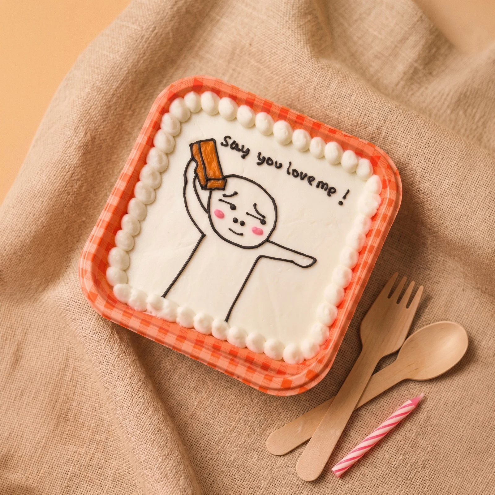 bento cake meme say you love me - kue bento stick figure meme pegang batu bata say you love me kocak tangerang