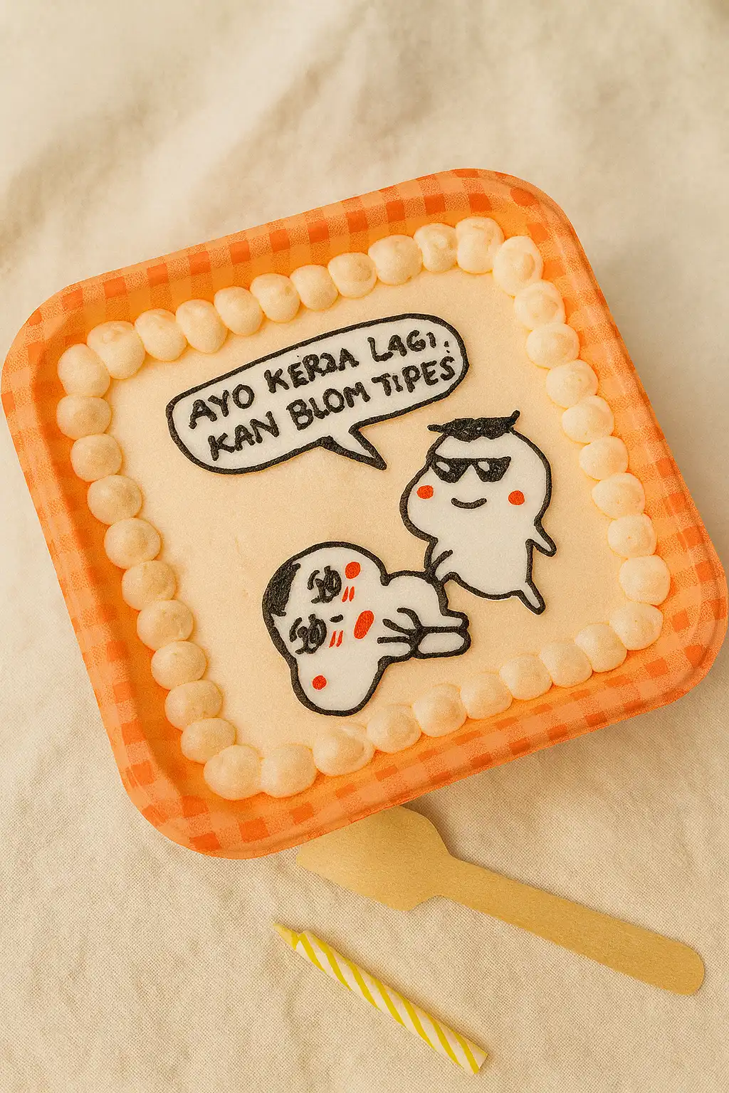 Bento Cake Karakter Meme Ayo Kerja Lagi